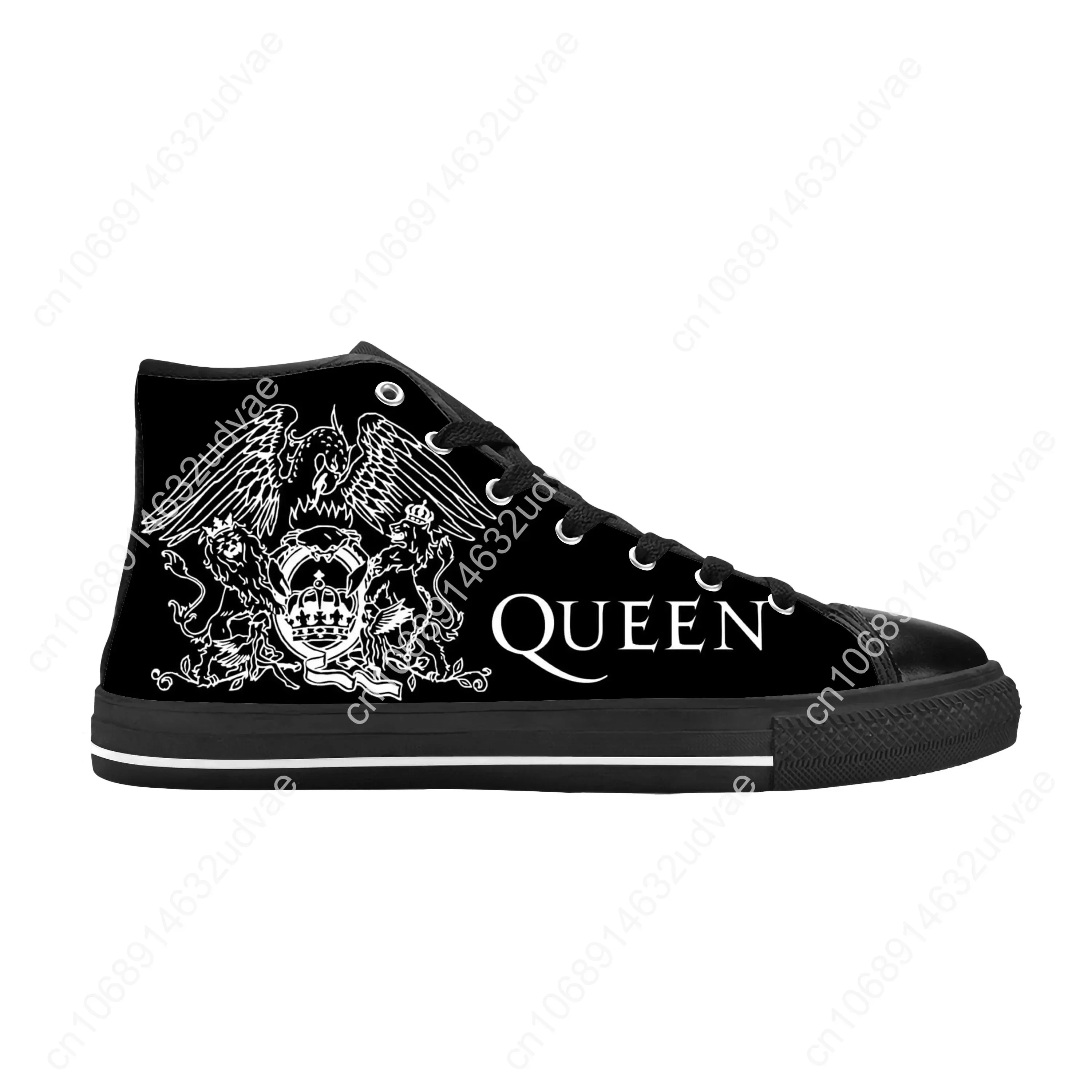 Freddie Mercury Rock Band Music Singer Queen Cool Casual Cloth Shoes High Top Comfortable Breathable 3D Print Men Women Sneakers