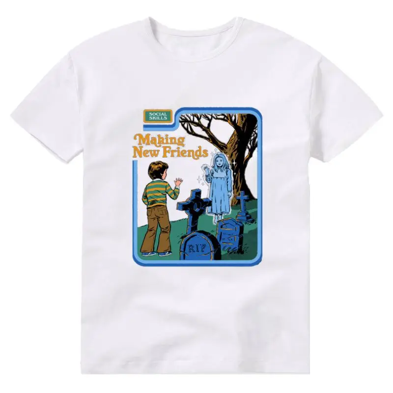 

Making New Friends T-shirts Social Skills Miles Morales Vintage Pattern Kpop Camiseta Hombre Men's Cotton T-shirt Tech Koszulki