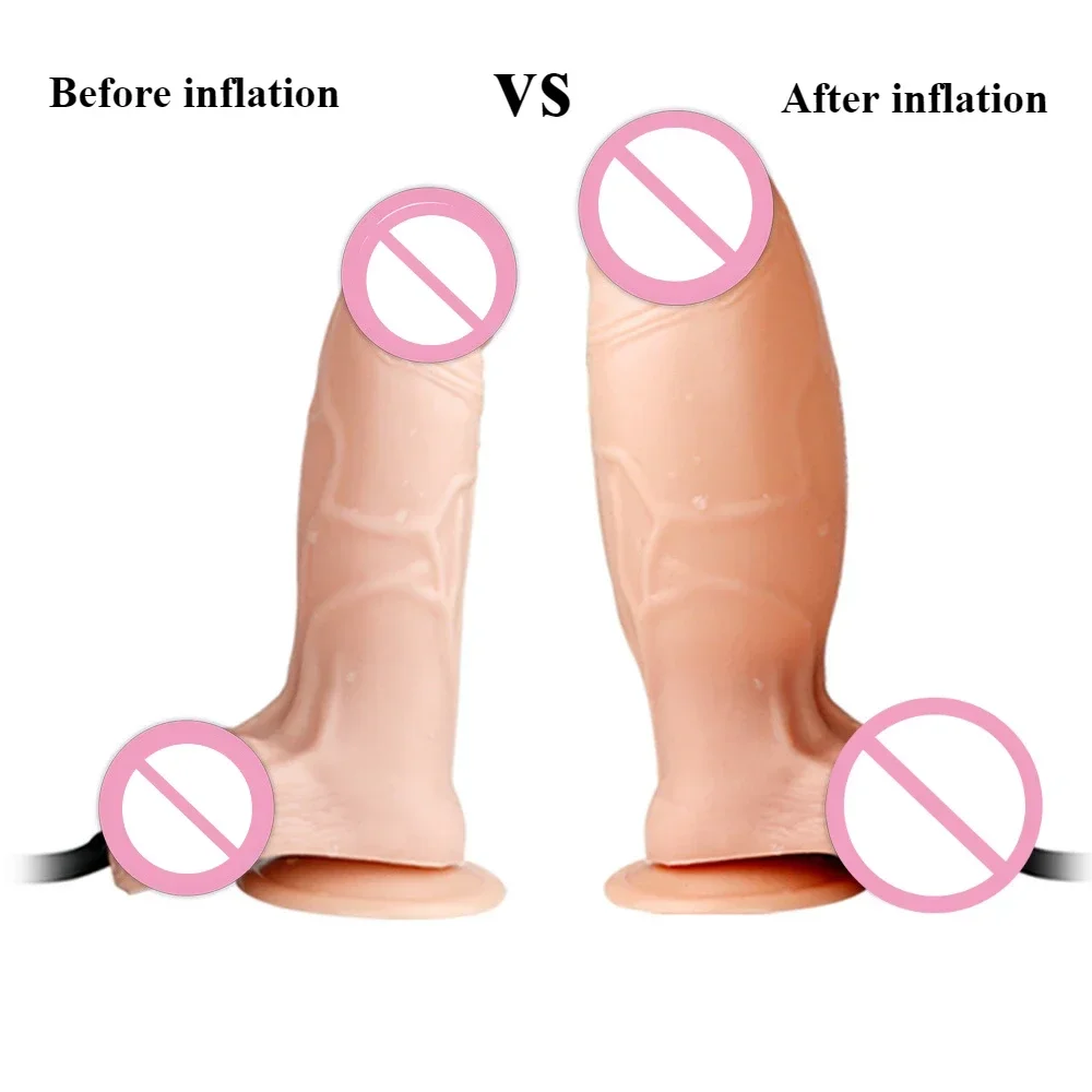 Inflatable Adjustable Size New Realistic Dildos Erotic Dildo Artificial Penis G-spot Large Anal Plug Female Masturbation Sex Toy sex toys