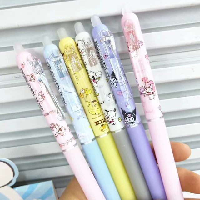 36pcs Sanrio Erasable Gel Pens With Eraser Kawaii Hello Kitty Kuromi  Student Writing Office School Supplies Stationery Wholesale - AliExpress