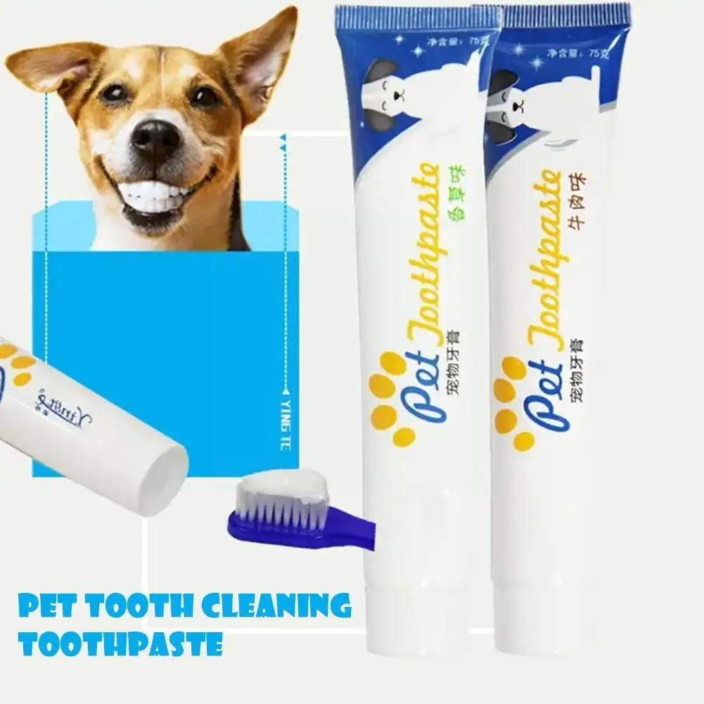 

Pet Beef Flavor Toothpaste Cat And Dog Oral Cleaning Supplies Vanilla Bad Care Remove Toothpaste Flavor Breathe Dental Pet O4S6