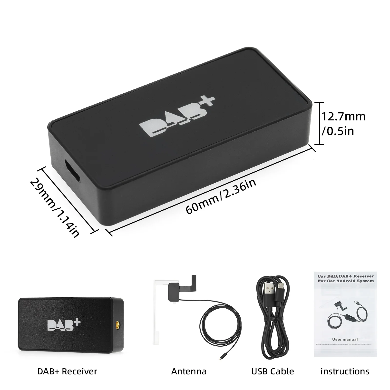 Car DAB Receiver Antenna+USB Interface For Android Car Radio GPS Stereo Car Radi