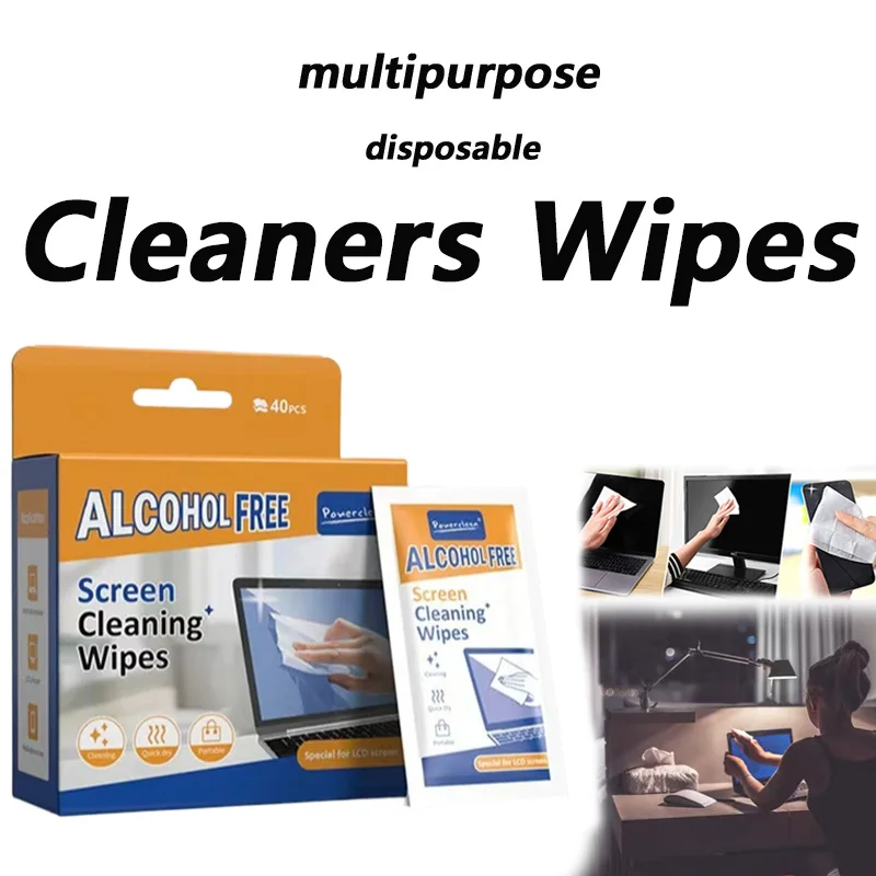 40-Pack Disposable Screen Cleaning Wipes