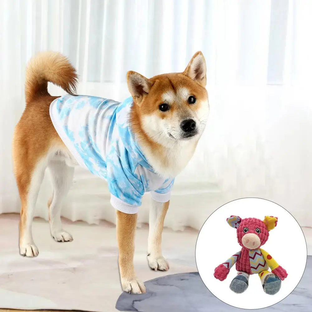 

Durable Pet Toy Pet Plush Toy Bite Resistant Squeaky Dog Toy Cute Animal Chew for Dogs Stuffed Animal Pet Supplies Squeaky