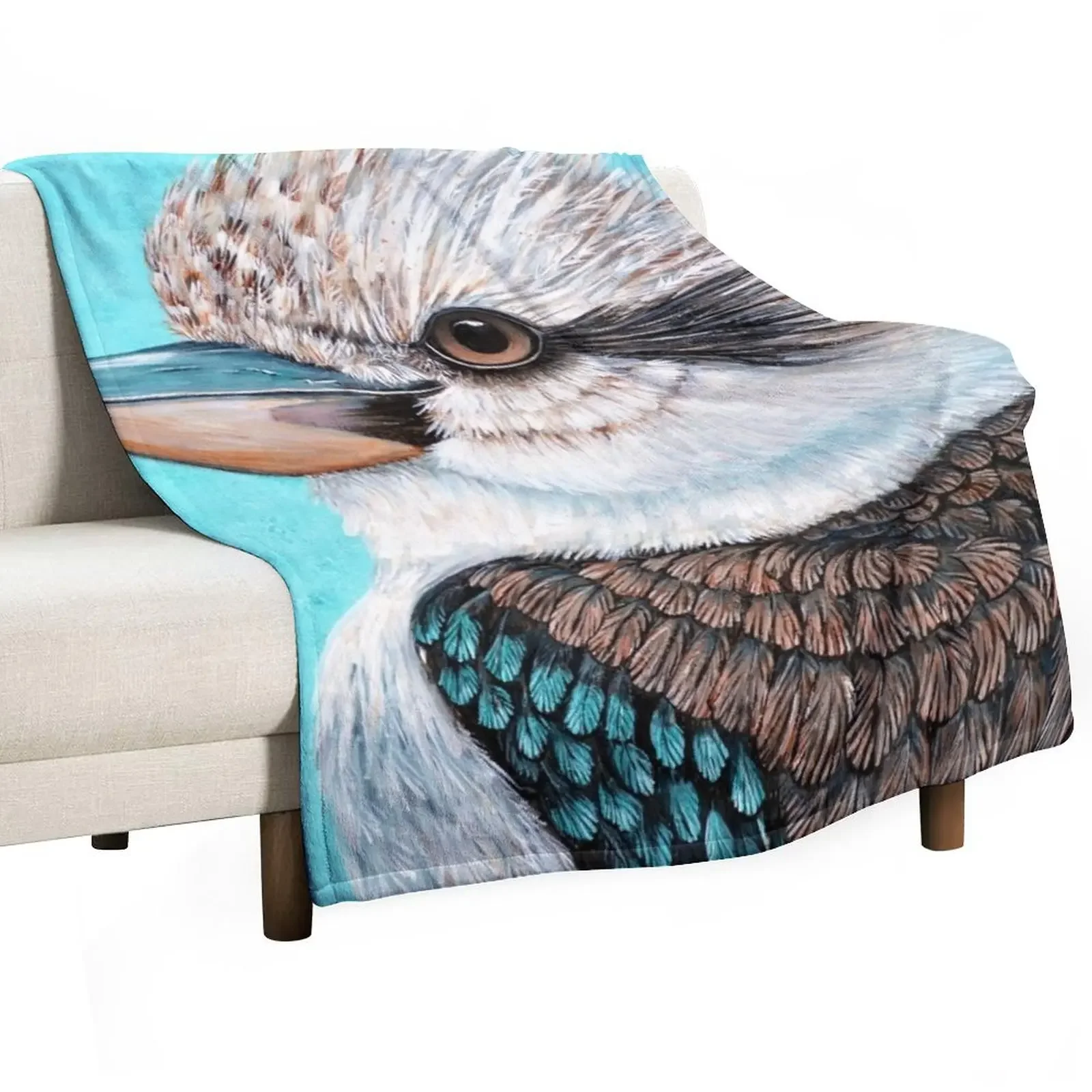 

Kookaburra Throw Blanket Hairy Luxury Brand Plaid Blankets
