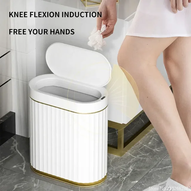Electronic Automatic Smart Sensor Garbage Bin Household 7L/9L Smart Trash Can Toilet Waste Garbage Can for Kitchen Bathroom 2
