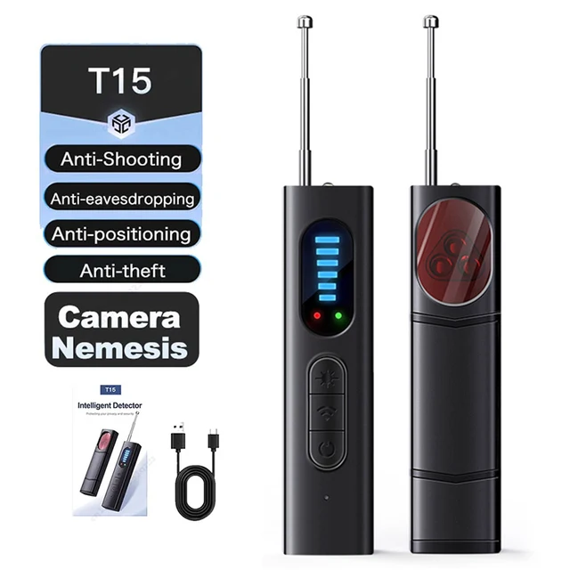 T15 Hidden Camera Detector Anti Car GPS Tracker Listening Device bug RF Wireless All Signal Scanner Gadgets Security Protection 1
