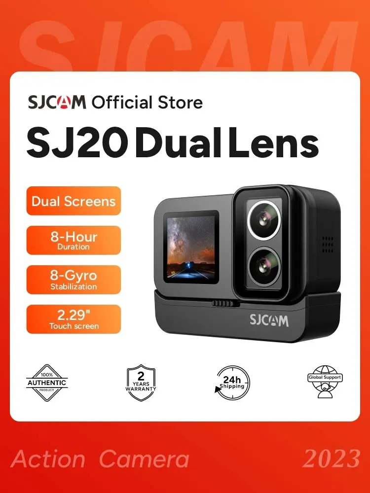 Sjcam Sj20 Dual Lens Dual Camera 4K Action Camera Impermeabile 5G Wifi Touch Screen Action Cam Camera Casco Sportivo Nuovo Nel 2024