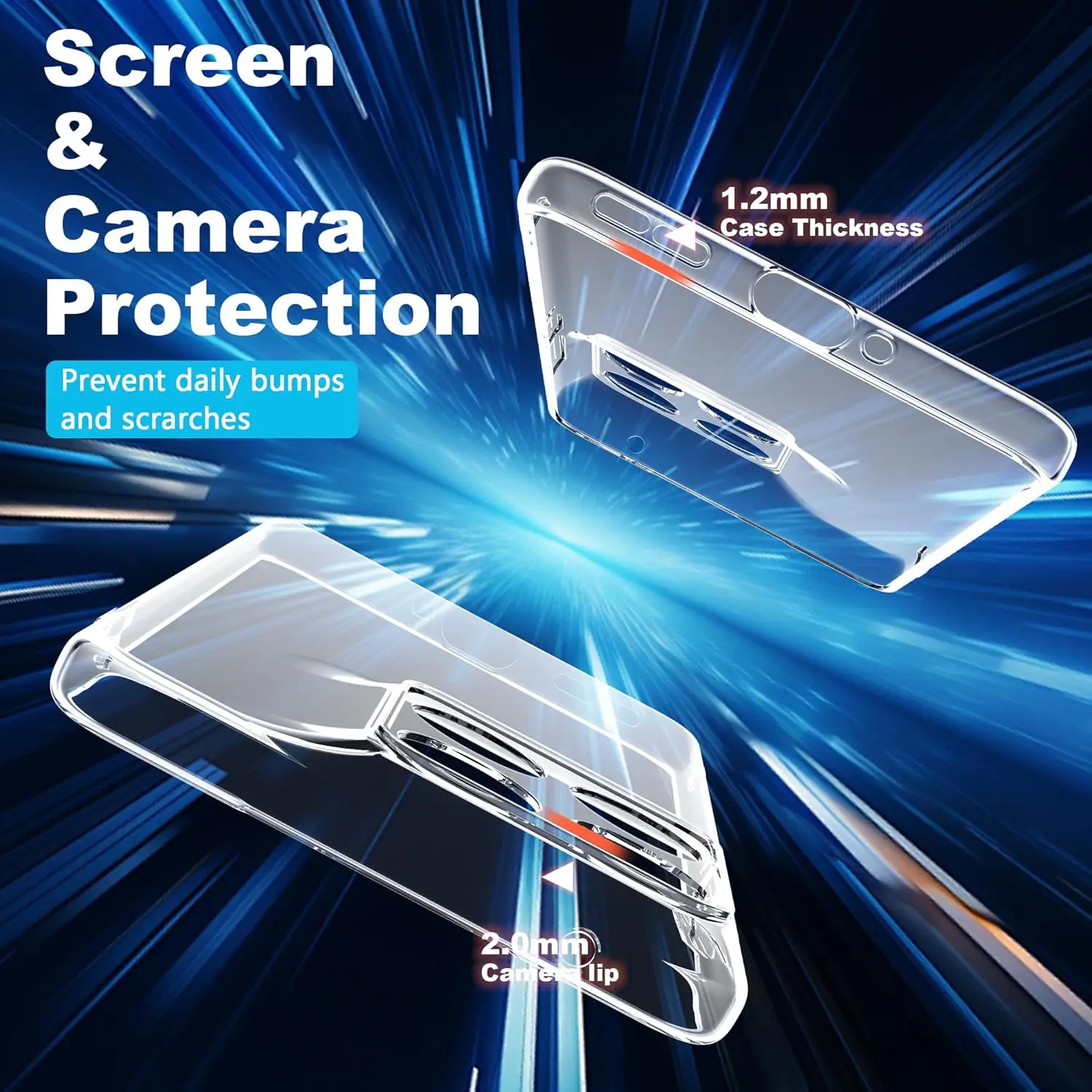 Ultra Thin Clear Soft TPU Camera Protection Phone Case Cover