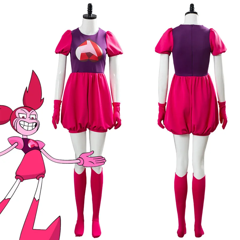 Steven Universe Cosplay Costumes Cattoon Spinel Gem Dress Movie Costume Jumpsuit For Women Girls Dress Sets With Gloves Socks