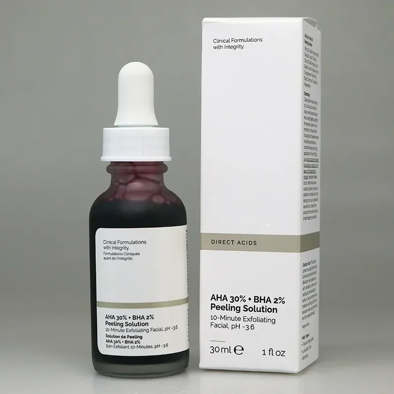 30ml AHA 30% + BHA 2% Face Makeup Peeling Solution Shrinking Pore Serum Repair Hyaluronic Acid Skin Care