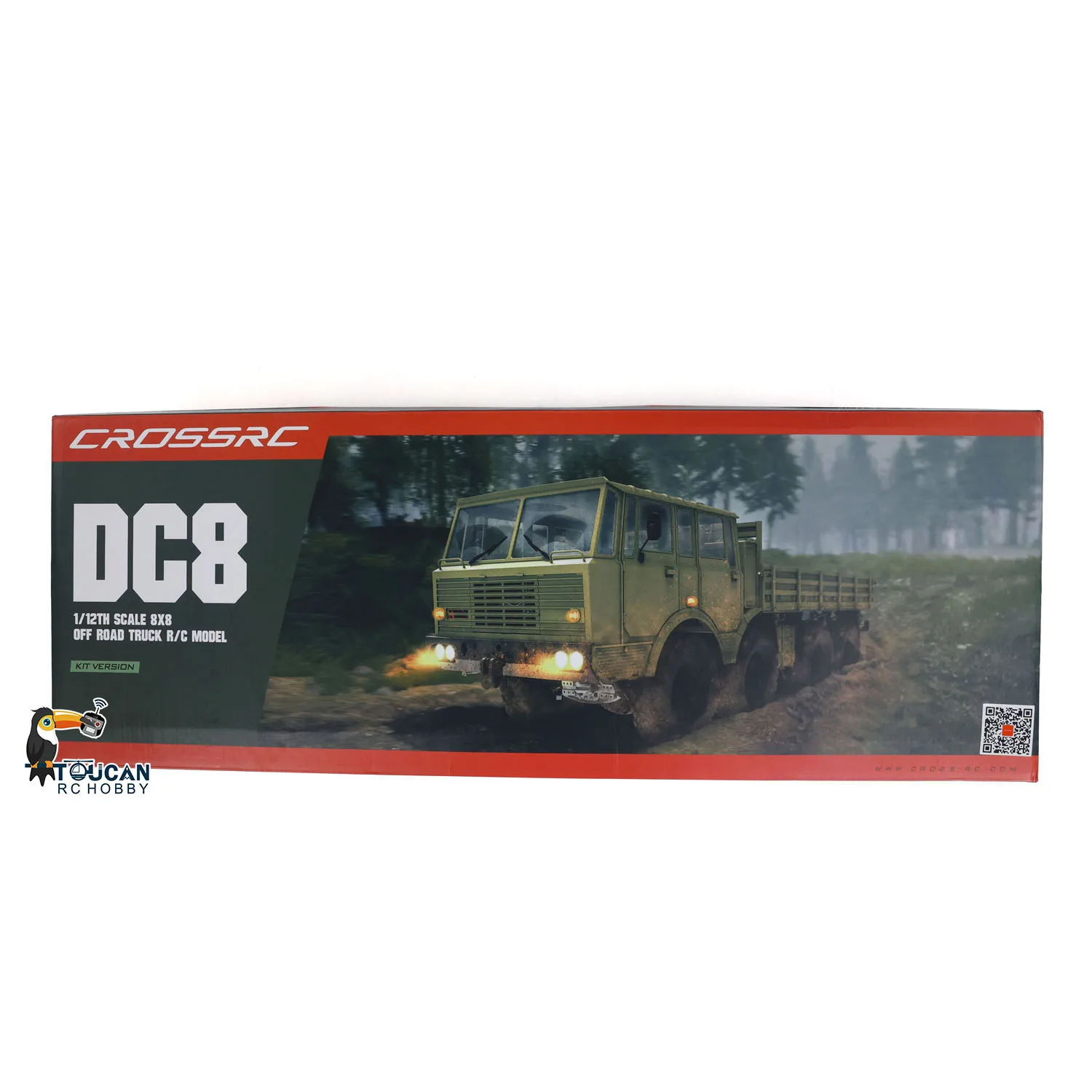 CROSSRC DC8 8X8 1/12 Electric Remote Control Off-road Military Truck Crawler Car Unpainted Unassembled Kits TH21784-SMT6 6