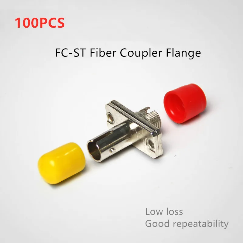 Low Loss FC-ST fiber optic adapter Simplex flange coupler FC to ST Connector Fiber Optic Flange Optical Attenuator lc fiber adapter simplex sm mm apc blue green gray plastic housing good quality optical fibre connector coupler factory elink