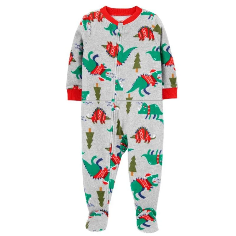 Children's pajamas, boys' jumpsuits, fleece home clothes, seasonal jumpsuits, soft, breathable and comfortable