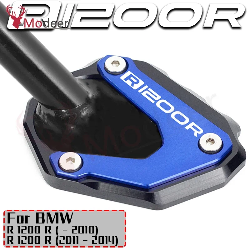 Side Stand Enlarger Extension Plate Foot Support Pad For BMW R1200R 2006-2014