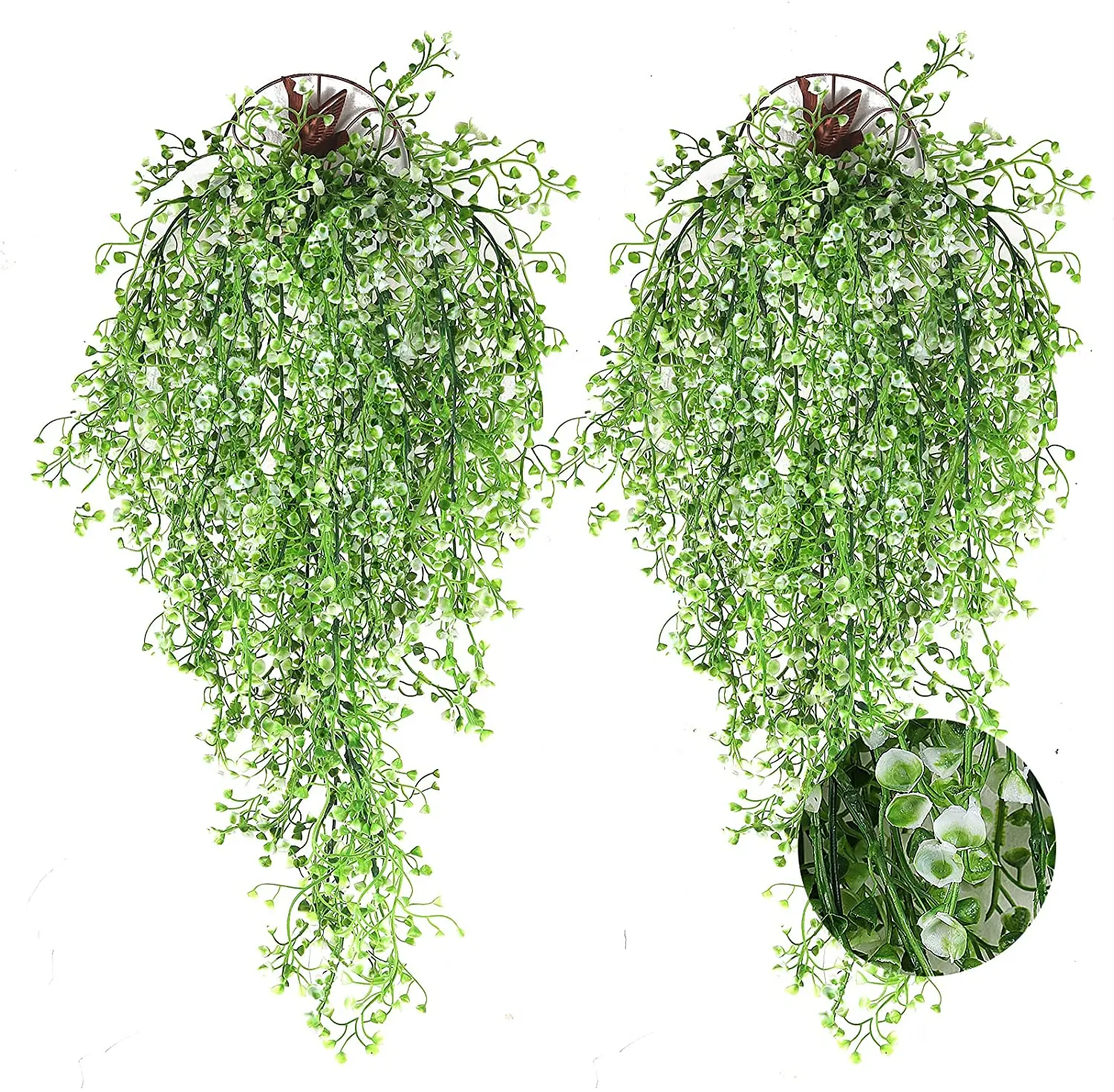 

2pcs 85CM Simulation Flower Plastic Wicker Artificial Plant Wall Wreath Plant Silk Flower Rattan Garden Wedding Home Decoration