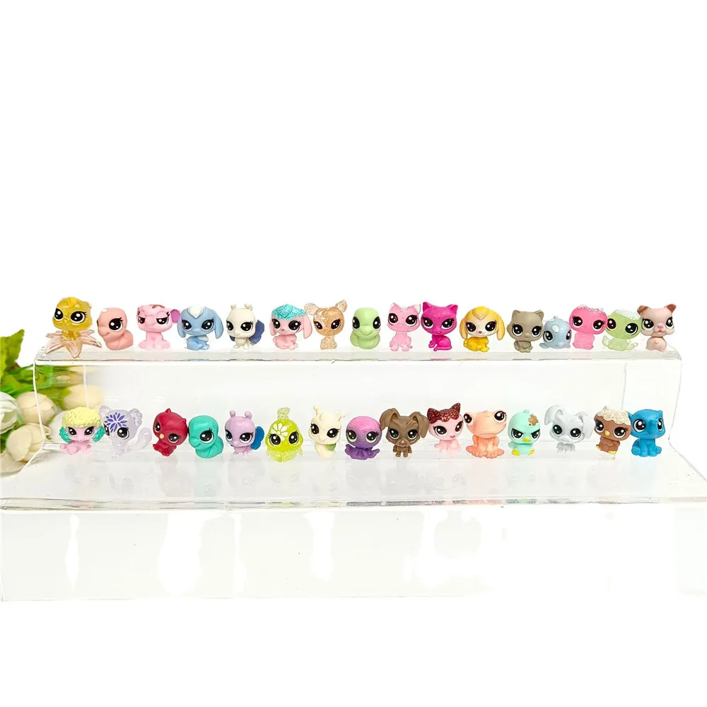20 50 pces lps mini cães pet shop coleção figuras collie transparente