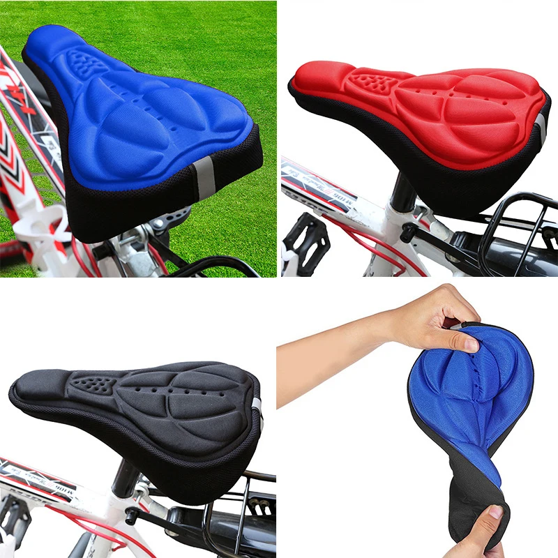 Mountain Bike 3D Saddle Cover Thick Breathable Super Soft Bicycle Seat Cushion Silicone Sponge Gel Bike Seat Bicycle Accessories bicycle saddle cover bicycle seat cover bicycle seat cushion