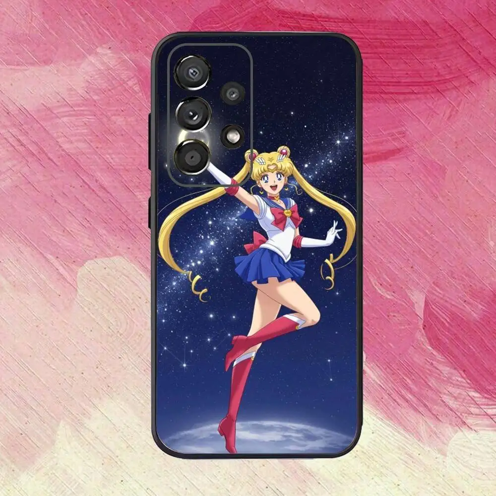 Enchanting Sailor Moon Cartoon Phone Case - Black Cover