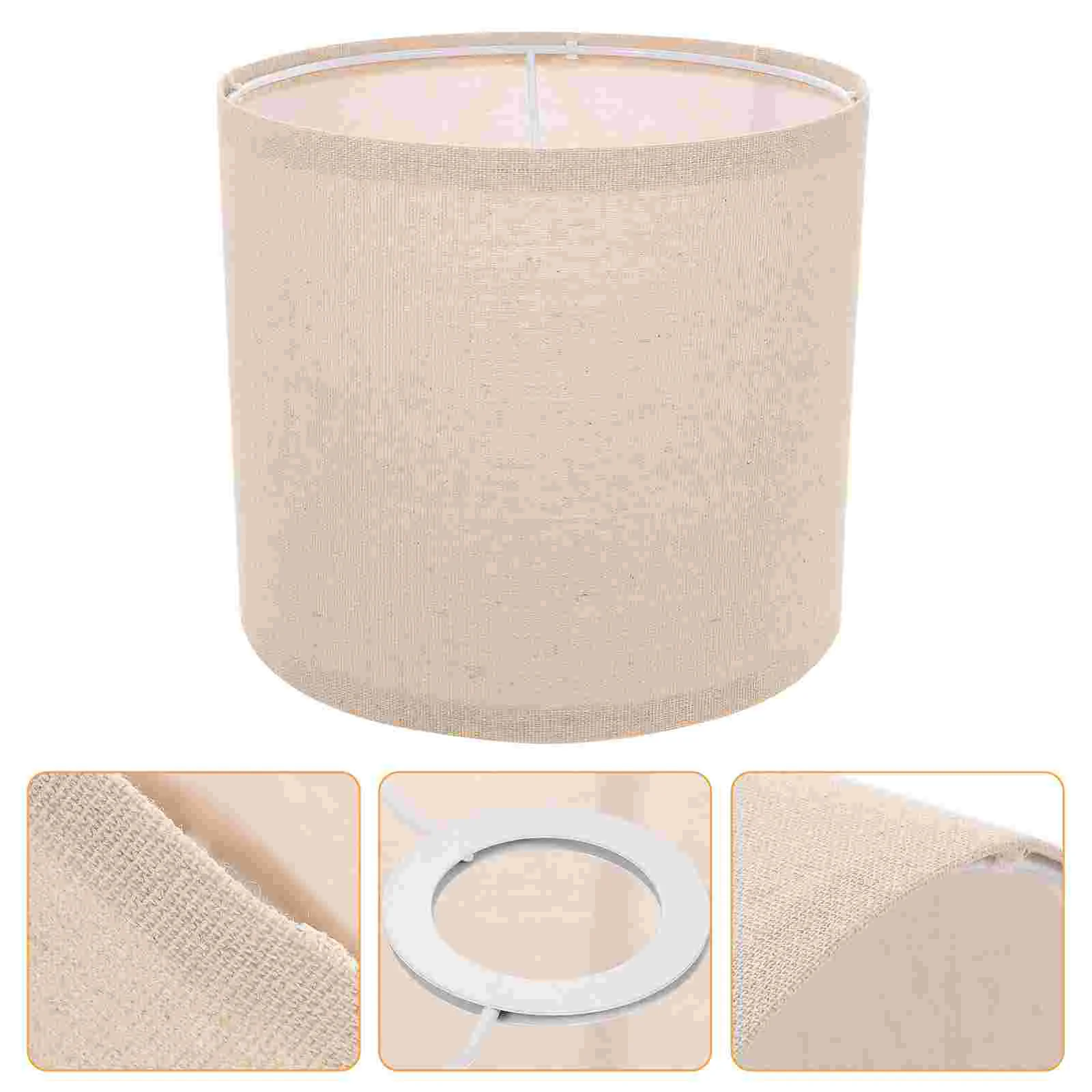 2pcs drum lampshades replacement easy assembly linen lamp shades for table lampss floor lamps 2Pcs Medium Drum Lamp Shades - Replacement Lampshades Table Lamp Shade Linen Clip On Chandelier Lamp Shades Lamp Office