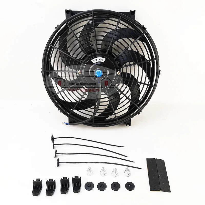 Universal 7/10/12/14 Inch 12V 80W 2100RPM Car Air Conditioning Electronic Radiator Cooling Fan Blade Electric Fan