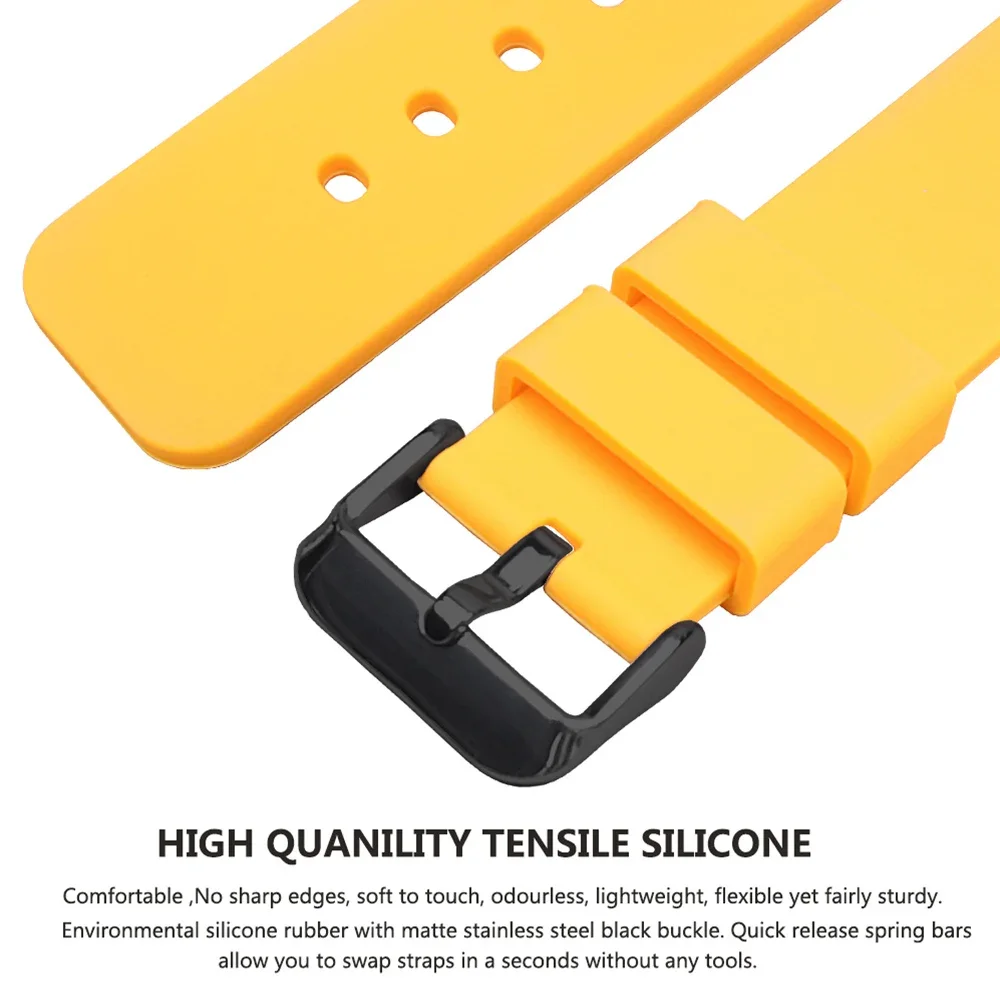 Silicone Quick Release Soft Watch Band Strap - Multiple Sizes Available