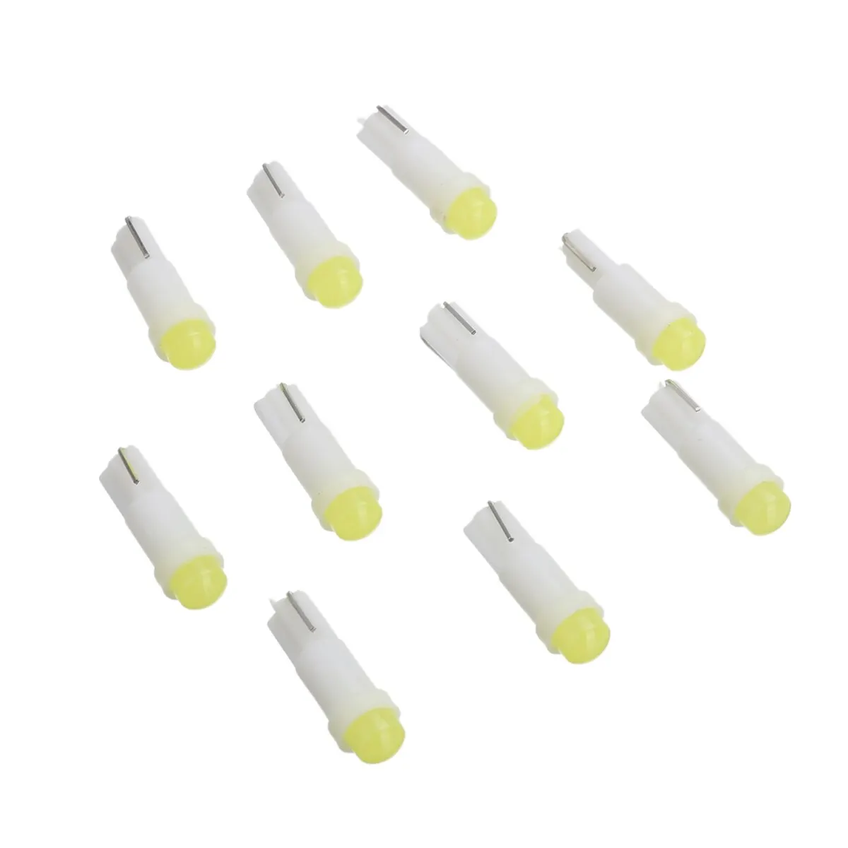 10pcs T5 led SMD 5050 Auto LED Lamp 12V Car Dashboard Instrument Light Bulb White