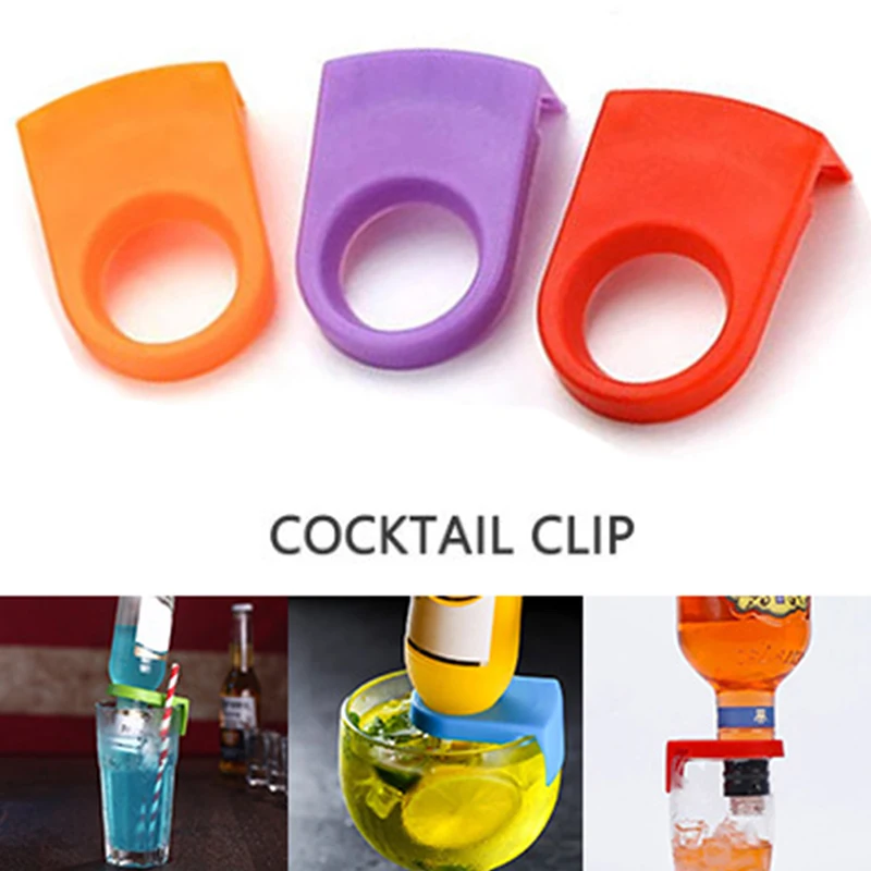 

2Pcs Bottle Buckle Holders Plastic Drink Clips Cocktail Snaps For Beer Glasses Bottle Buckle Holders Beer Cocktail Snap
