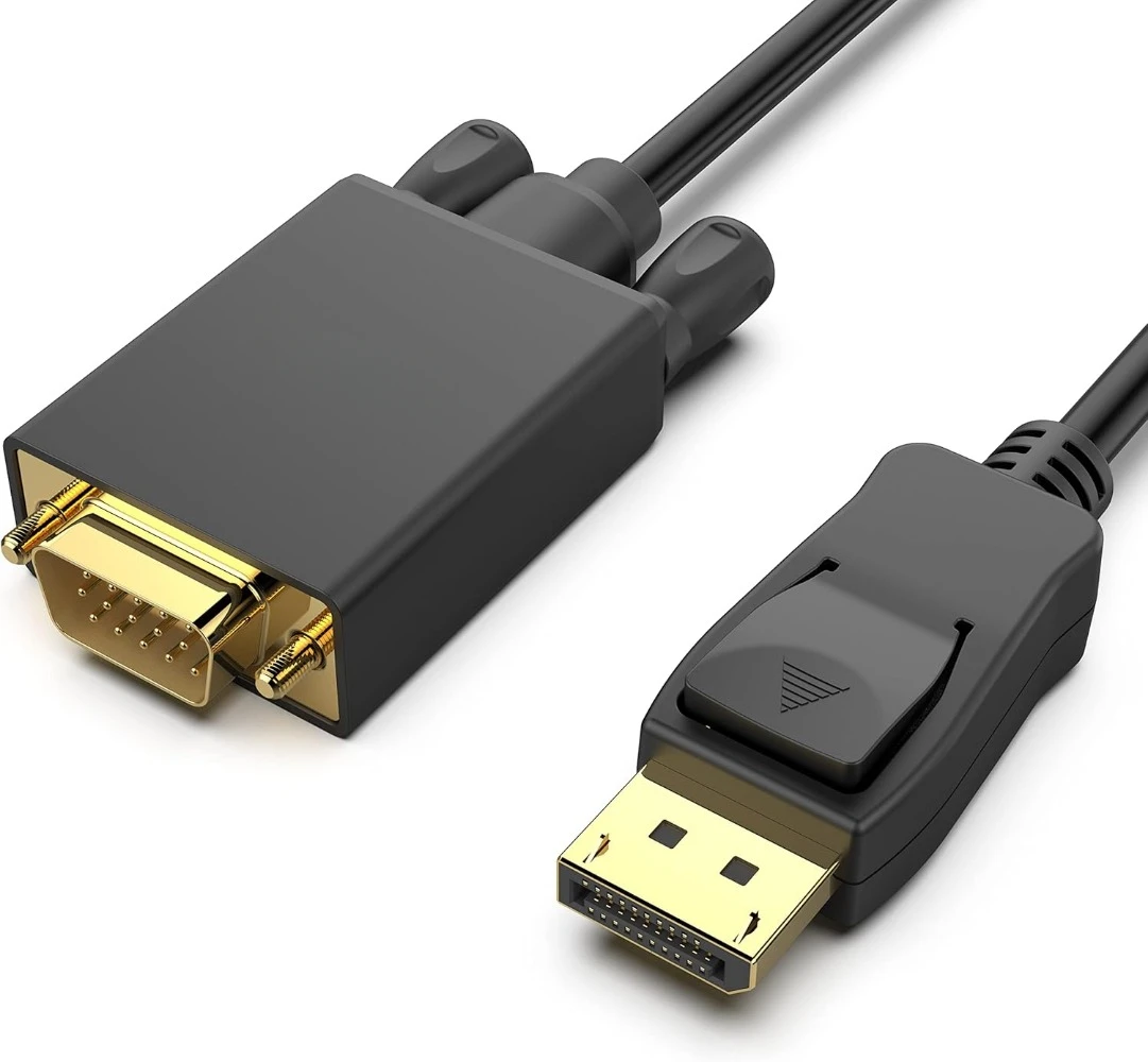 DisplayPort to VGA 6ft Cable DP Computer to VGA Monitor Male Male Gold-Plated Cord For Lenovo Dell HP ASUS displayport to vga adapter cable vga cable adapter vga cable hdmi to vga adapter cable