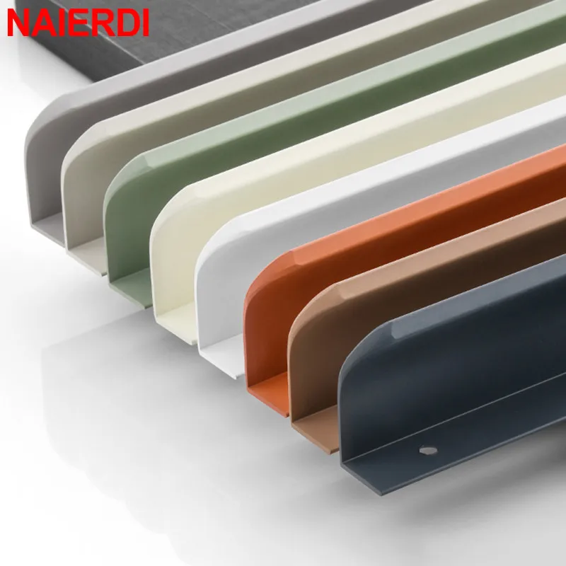 NAIERDI Morandi Color Hidden Cabinet Handle Long Aluminum Alloy Closet Furniture Handles Dresser Drawer Knob Door Pulls Hardware