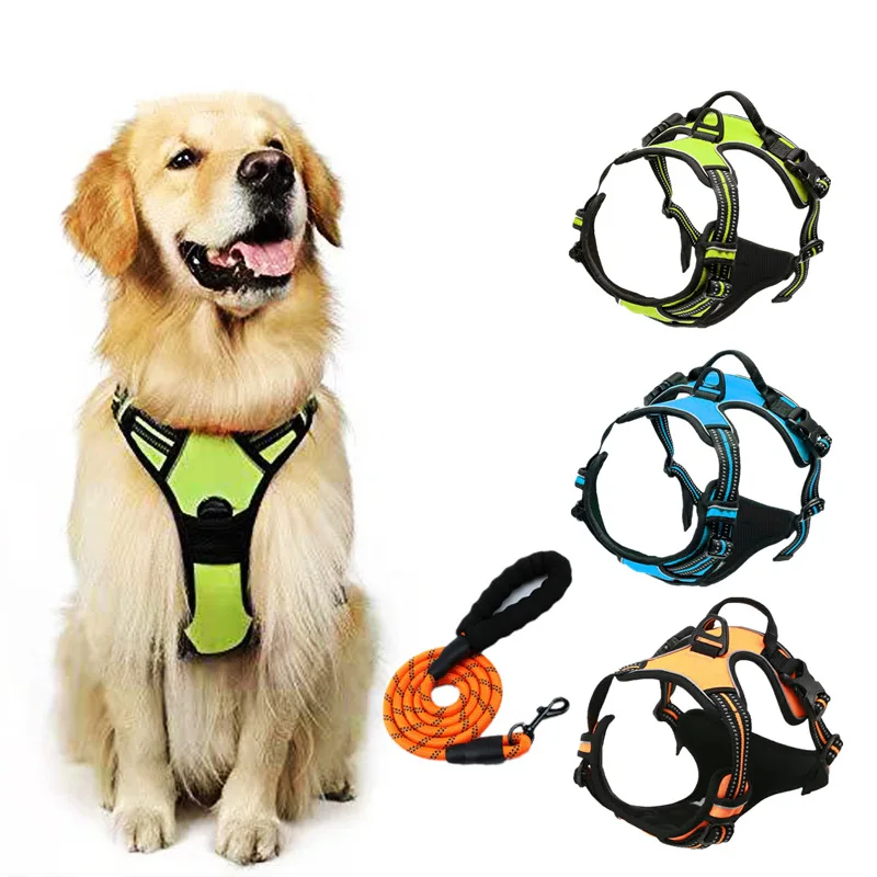 

Dog Chest Strap Explosion-proof Flush Dog Chest Strap Collar Buckle Traction Rope Reflective Vest Can Be Shipped Directly