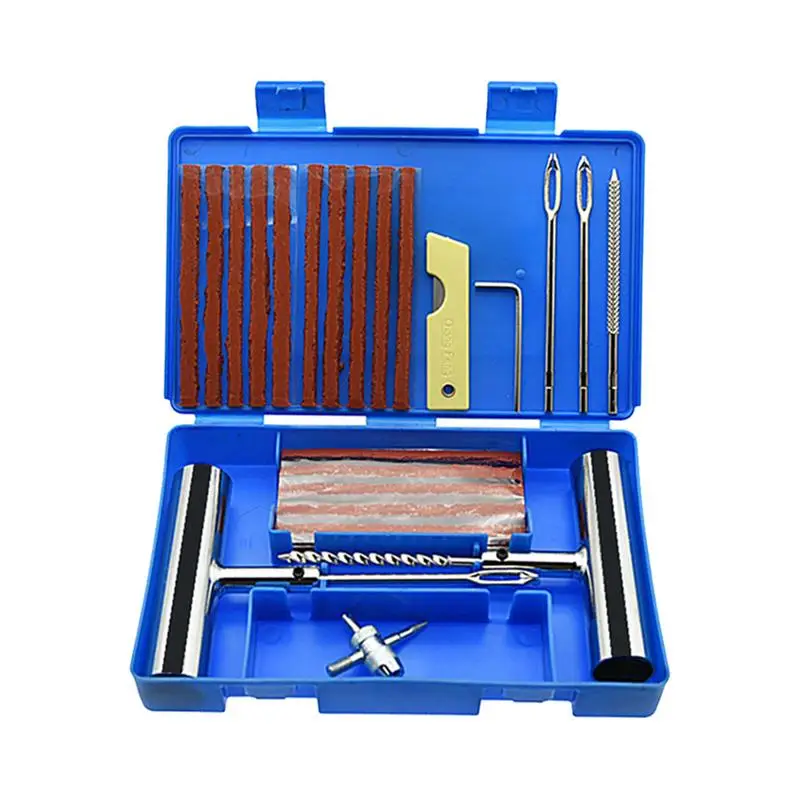 

Car Tire Repair Tool Rubber Strips Studding Tool Auto Bike Tubeless Tire Tyre Puncture Plug Garage Tools Emergency puncture kit