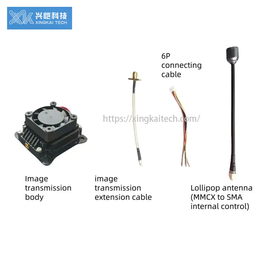 Connecteurs et ports du VTX VRX 4.9G 5.8G 6.1G 3W FPV pour drone