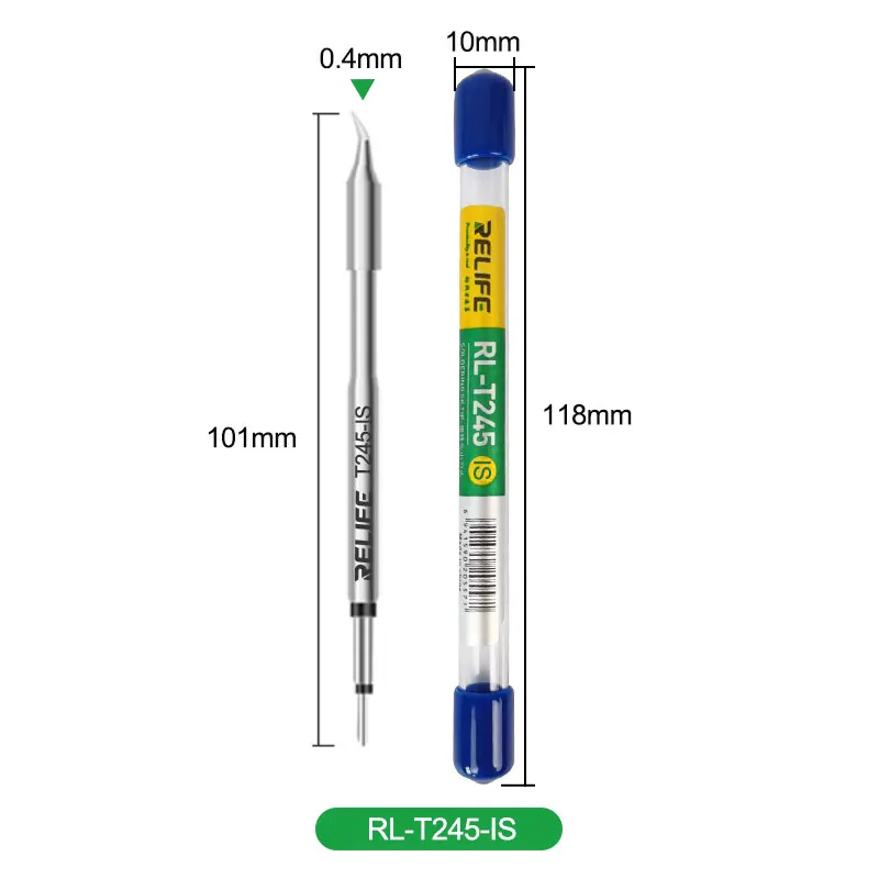 RELIFE RL-T245 Universal Soldering Iron Tips Lead Free Welding Nozzle Grip Compatible JBC Cartridges Soldering Station hole saw set