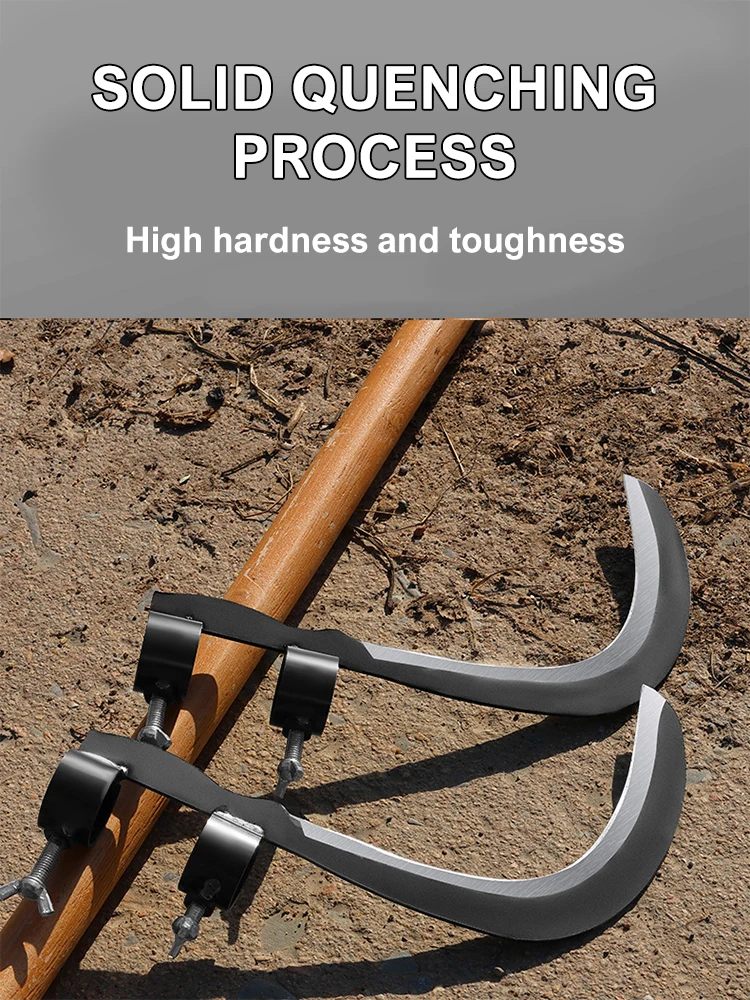 Multifuntional Portable Grass Sickle Cutter Head,Betel nut knife and sickle,Lawn Mower Gardening Grass Weeding Knife Garden Tool