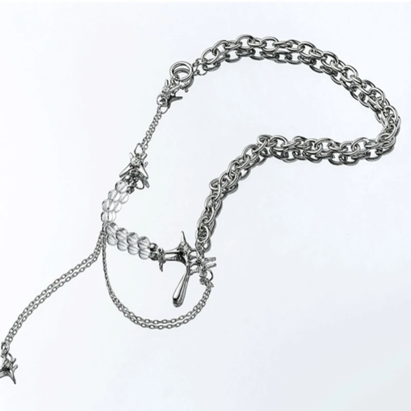 Sweet cool hot girl sweater chain minority light luxury necklace women's ins hip-hop chain accessories women's chain chain