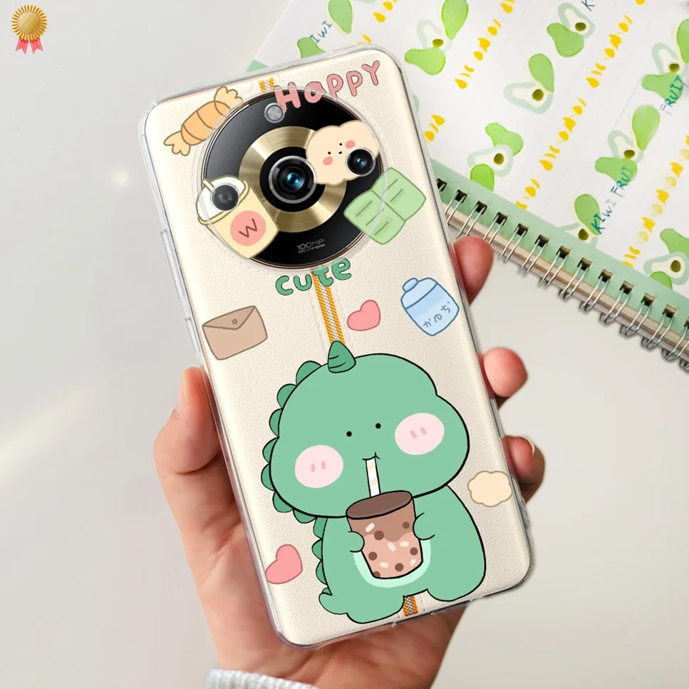Clear Cute Cartoon Cat Soft Silicone TPU Back Cover