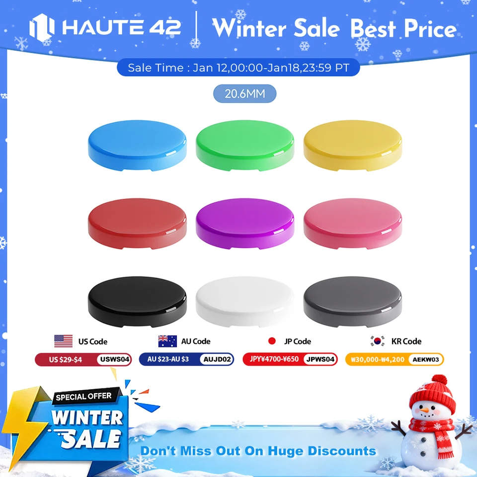 Haute42 Hitbox Cross Keycaps for Leverless Arcade Controller Mini