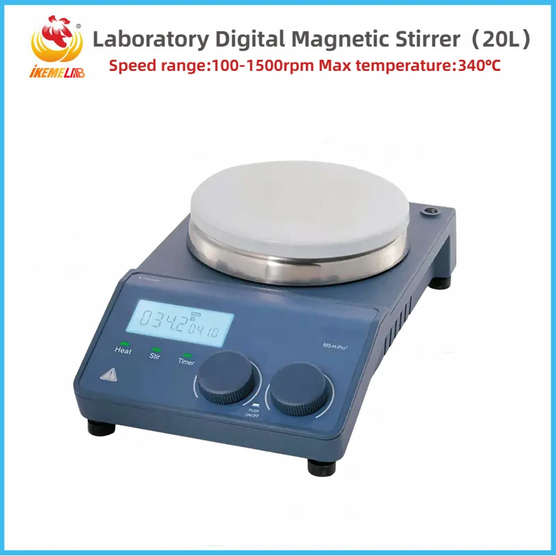 

IKEME Official Store Laboratory Magnetic Stirrer 20L LCD Digital Magnetic Hotplate Stirrer Heating Mixer Lab Equipment Hot