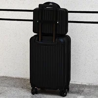 Ensemble de 2 pièces, valise à roulettes de 20 pouces et combinaison de valise de 14 pouces, rangement de toilette et de cosmétiques en couches, valise à roulettes universelle, verrouillage par mot de passe 3