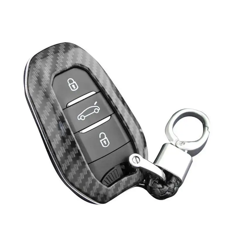 

Car Remote Key Case Cover With Key Chain For Peugeots 508 2019-2020 3008 5008 2017-2019 C3 C4 C5 DS4 DS5 DS3 DS7