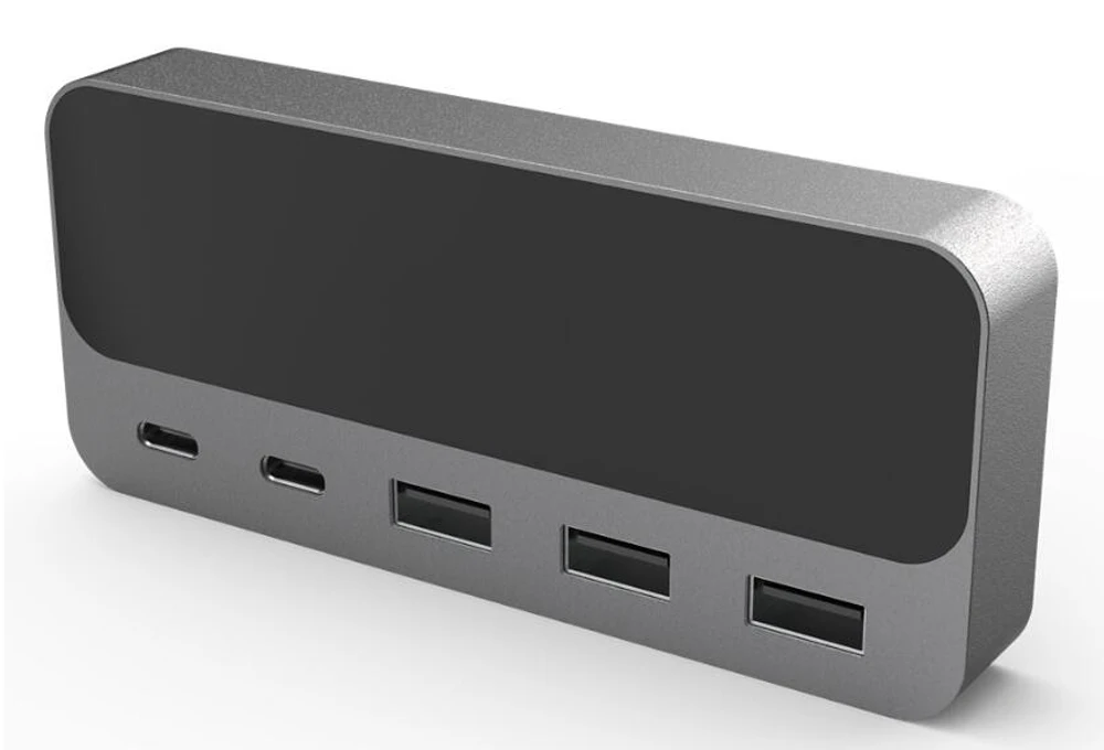 Für Tesla 2021-2022 Modell 3 Modell Y 27W Schnell Ladegerät LED Intelligente Docking Station USB Shunt Hub dekoration Auto Zubehör – Detail 4