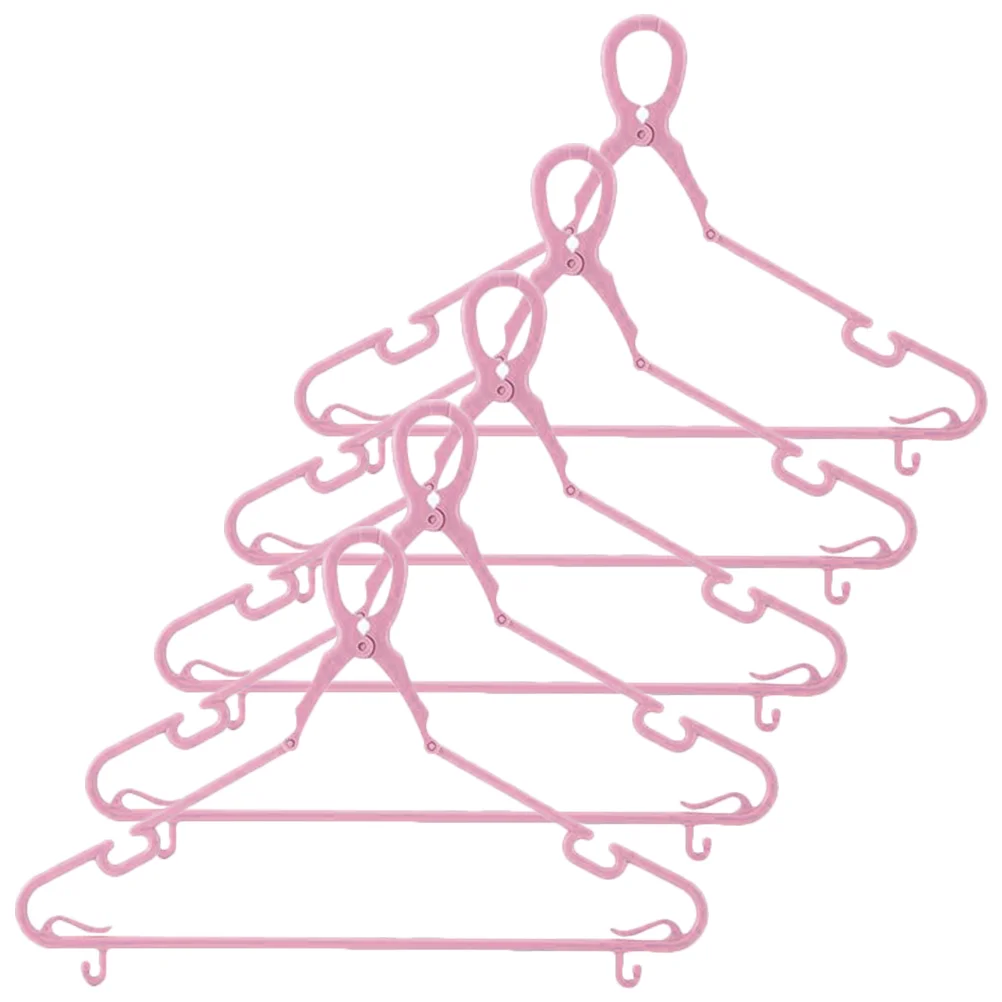 

5pcs Windproof Hangers Multi-function Clothes Hangers Heavy-duty Cloth Hangers