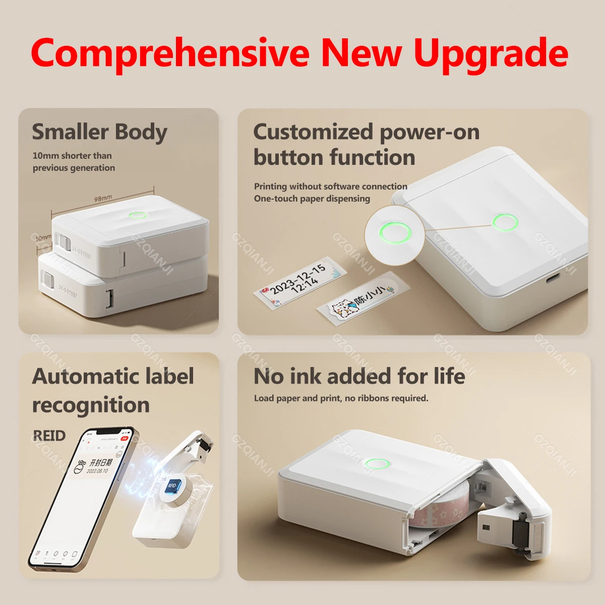 Niimbot D110 Impressora Térmica Bluetooth Smart Label Inkless Para iOS Niimbot D110 Impressora Térmica Bluetooth Smart Label Inkless Para iOS