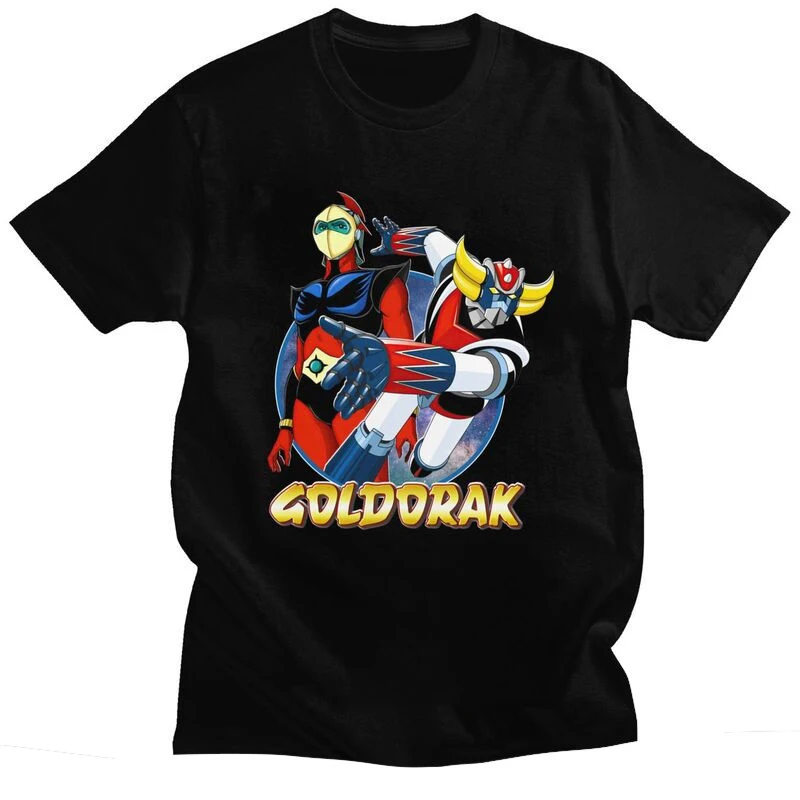 

Классная мультяшная футболка большого размера с принтом Goldorak Y2K одежда для мужчин и женщин одежда с коротким рукавом в стиле хип-хоп уличные Топы Футболка для спортзала