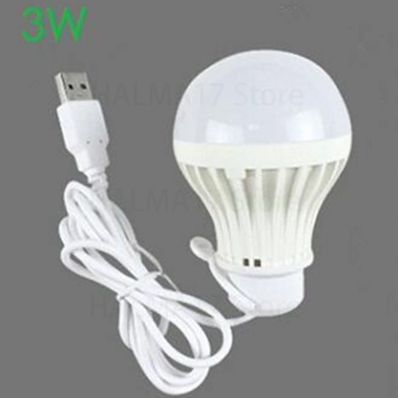 5V 3W 10W USB LED Bulb Lights Reading Night Lamps wall hanging Dimming adjustable for Camping Home Bulbs light Ball J17