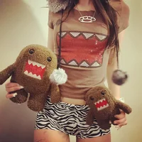 2025 été nouvelles femmes Y2K fille rétro chaud Fix strass Application col rond haut T-shirt drôle Vintage Tama Jun haut 2