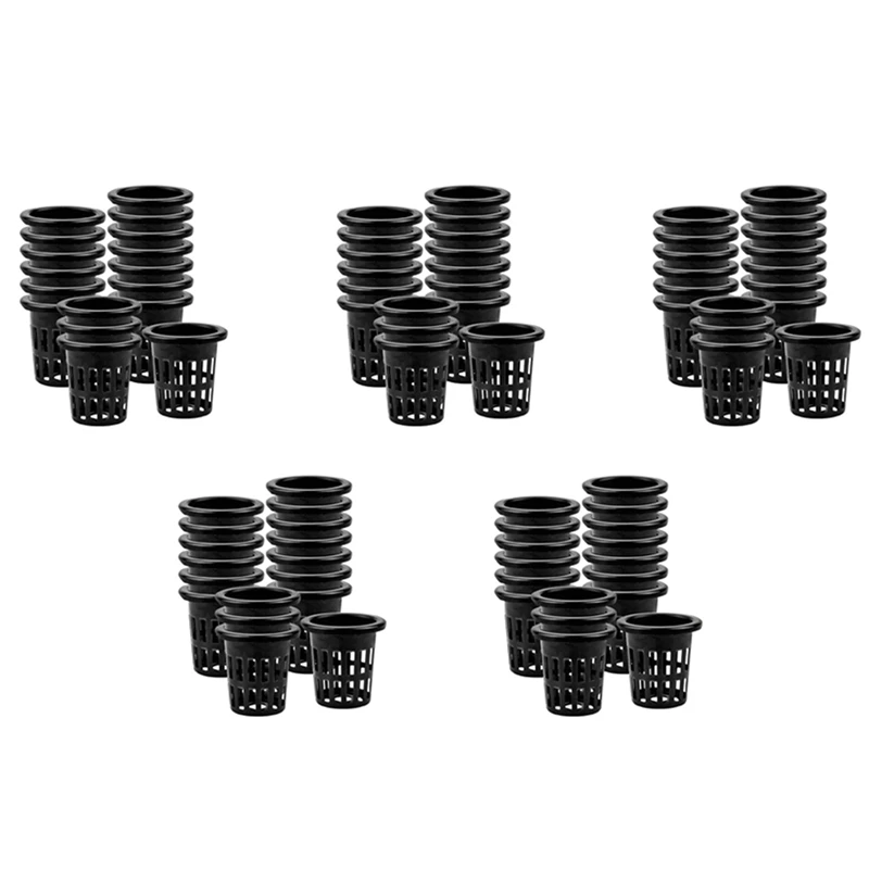 

500 Pack 1.96 Inch Net Cups Slotted Mesh Wide Lip Filter Plant Net Pot Bucket Basket For Hydroponics Aquaponics Orchids