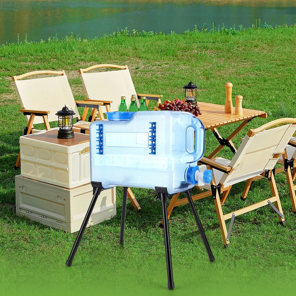 Camping Bucket Stand Strong Load Bearing Foldable Ice Box Holder Detachable Water Bucket Bracket BBQ Picnic Accessories