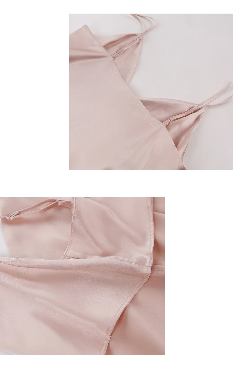 Winsleter,22MM 100%Real Silk Pajamas Set,Satin Sleeping Home Clothes,Women's Camisole Pants,2024 Summer Autumn New S478140QM - Image 6
